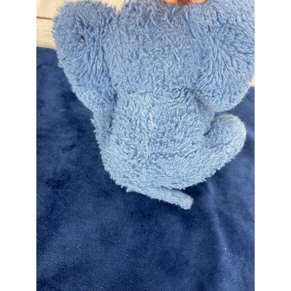 Janie and Jack Blue Elephant‎ Faux Fur Plush Rattle Soft Baby Toy Lovey 6" - Picture 5 of 8